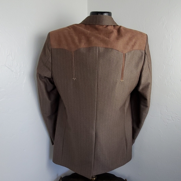 Miller Stockman for Western living  brown men blazer size 42 L - Picture 2 of 9
